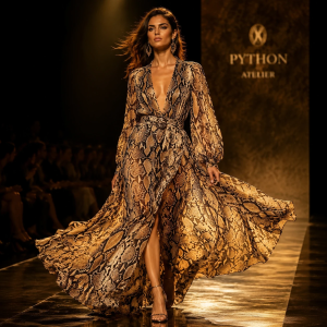 dress with snake skin pattern
